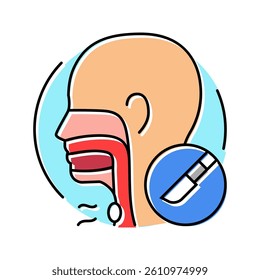 laryngectomy surgery hospital color icon vector. laryngectomy surgery hospital sign. isolated symbol illustration