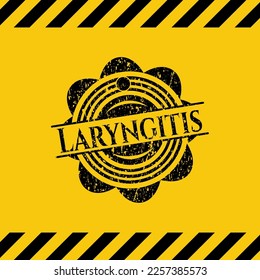 Laryngitis grunge warning sign emblem. Vector Illustration. Detailed. 