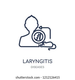 Laryngitis icon. Laryngitis linear symbol design from Diseases collection. Simple outline element vector illustration on white background.