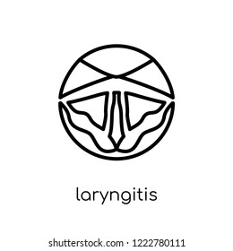 Laryngitis icon. Trendy modern flat linear vector Laryngitis icon on white background from thin line Diseases collection, editable outline stroke vector illustration