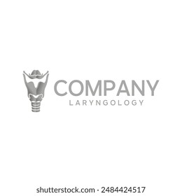 Laryngology logo design. Vector design related to ear, nose and throat health.