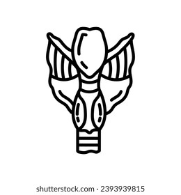 Larynx icon in vector. Logotype