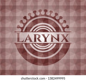 Larynx red seamless geometric pattern emblem. Seamless.