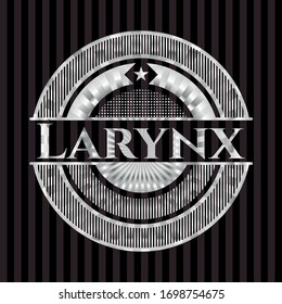 Larynx silver shiny emblem]. Vector Illustration. Mosaic.