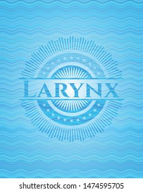 Larynx water badge. Vector Illustration. Detailed.