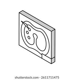 larynx x-ray isometric icon vector. larynx x-ray sign. isolated symbol illustration
