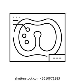 larynx x-ray line icon vector. larynx x-ray sign. isolated contour symbol black illustration