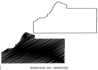 Las Animas County, Colorado (U.S. county, United States of America,USA, U.S., US) map vector illustration, scribble sketch Las Animas map