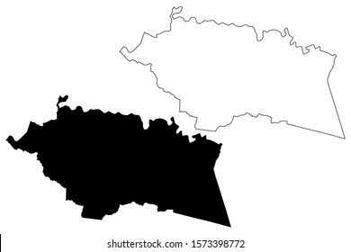 Las Marias municipality (Commonwealth of Puerto Rico, Porto Rico, PR, Unincorporated territories of the United States) map vector illustration, scribble sketch Las Marias map