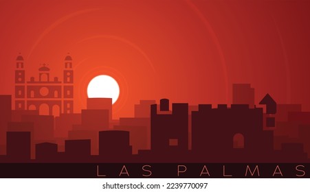 Las Palmas Low Sun Skyline Scene