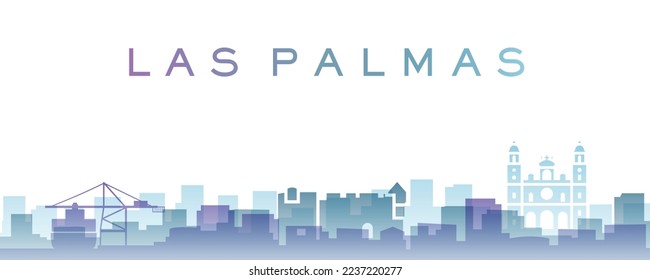 Las Palmas Transparent Layers Gradient Landmarks Skyline
