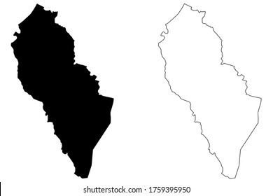 Las Pinas City (Republic of the Philippines, Metro Manila, National Capital Region) map vector illustration, scribble sketch City of Las Pinas map