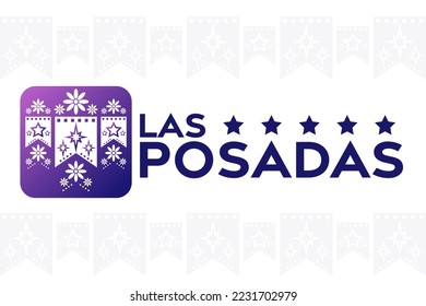 Las Posadas. Translation from Spanish - The Inns. Vector illustration. Holiday poster