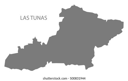 Las Tunas Cuba Map grey