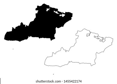 Las Tunas Province (Republic of Cuba, Provinces of Cuba) map vector illustration, scribble sketch Las Tunas map