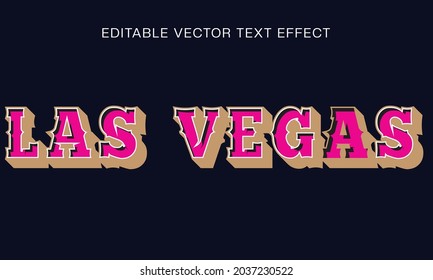 3D-Texteffekt von Vegas | las vegas Editable Vektor Text Effect