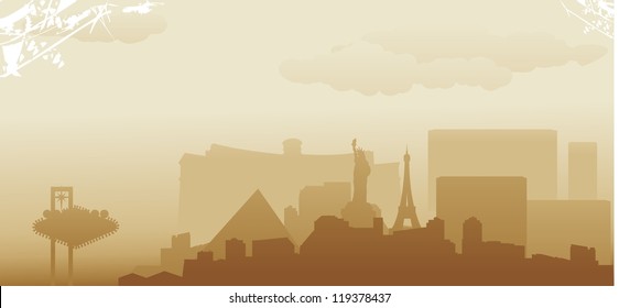 las vegas abstract skyline