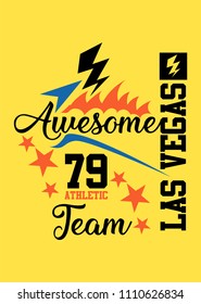 las vegas awesome team,t-shirt design