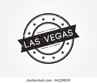 las vegas. black stamp sign