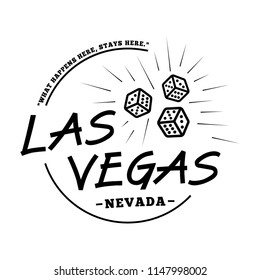 Las Vegas. Black and white logo design. Decorative inscription. Las Vegas vector and illustration. 