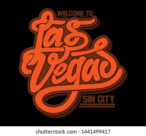 Las Vegas brand name , compatible for your company , store . Vector file on black background