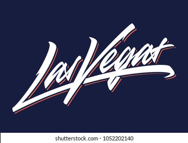 Las Vegas brush vector lettering