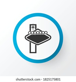 Las vegas casino icon symbol. Premium quality isolated entertainment element in trendy style.