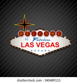 Las Vegas Casino Sign Background .Vector