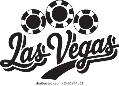 Las Vegas Chips Vektorillustration