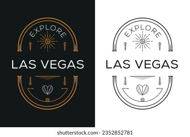 Las Vegas City badge Design, Vector illustration.