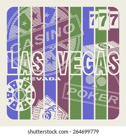 Las Vegas, city of entertainments and gamblings. Abstract background.