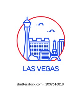 Las Vegas City Icon. Vector Illustration
