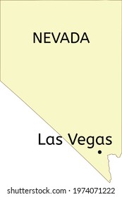 Las Vegas city location on Nevada state map