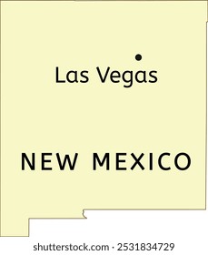 Las Vegas City Lage auf dem Stadtplan von New Mexico