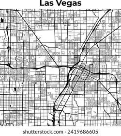 Las Vegas City Map, Cartography Map, Street Layout Map