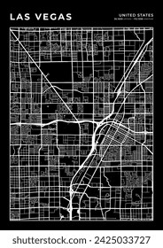 Las Vegas City Map, Cartography Map, Street Layout Map