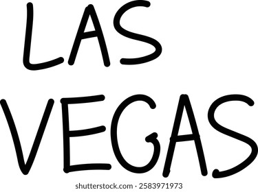 Las Vegas City Name Handwritten