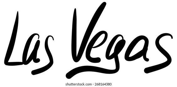 Las Vegas city name handwritten