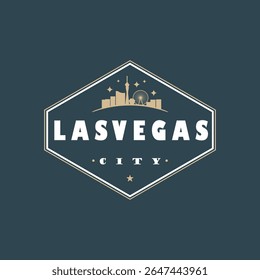 Las Vegas City Skyline Badge