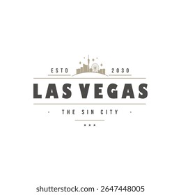 Las Vegas city skyline emblem