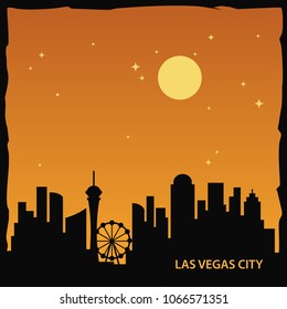 Las Vegas City Skyline Logo Vector