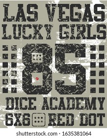 las vegas college style vector art