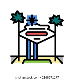 las vegas color icon vector. las vegas sign. isolated symbol illustration