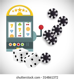 Las Vegas concept with casino icons design, vector illustration 10 eps graphic.