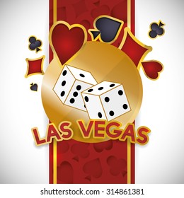 Las Vegas concept with casino icons design, vector illustration 10 eps graphic.