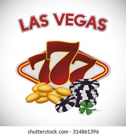 Las Vegas concept with casino icons design, vector illustration 10 eps graphic.