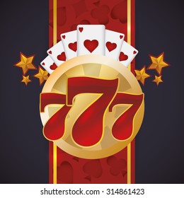 Las Vegas concept with casino icons design, vector illustration 10 eps graphic.