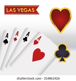 Las Vegas concept with casino icons design, vector illustration 10 eps graphic.