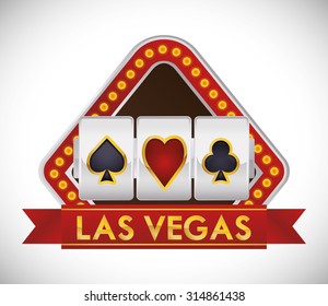 Las Vegas concept with casino icons design, vector illustration 10 eps graphic.