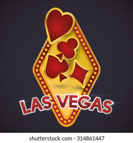 Las Vegas concept with casino icons design, vector illustration 10 eps graphic.
